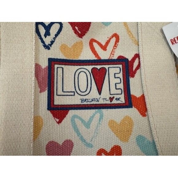 Brighton Red White & You Mini Tote Bag With Colorful Heart Print - Picture 4 of 7